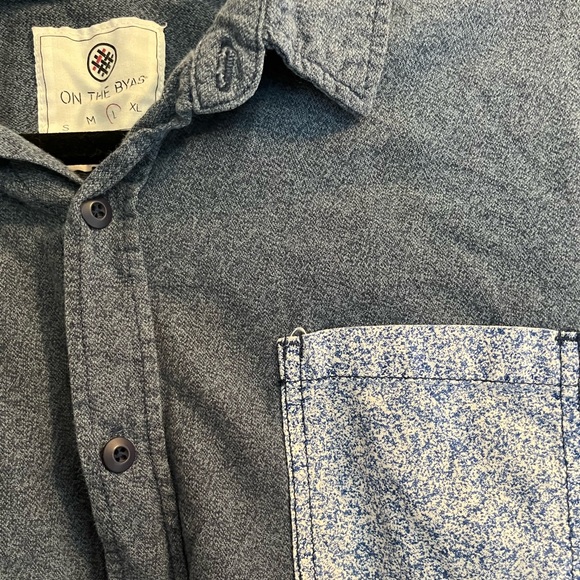 On the byas button up shirt for men. - Picture 2 of 4